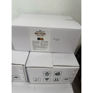 [Thùng sỉ 12kg] Trân châu 3q Zion mix trắng và đen, giòn thơm, ngọt thanh, làm topping trà sữa, trà hoa quả