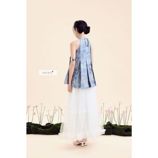 𝐌𝐚̂𝐲 𝐒𝐤𝐢𝐫𝐭 - Chân váy tầng dài thiết kế phối lưới nhien.official NCV00019