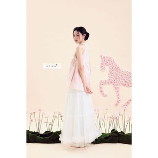 𝐌𝐚̂𝐲 𝐒𝐤𝐢𝐫𝐭 - Chân váy tầng dài thiết kế phối lưới nhien.official NCV00019