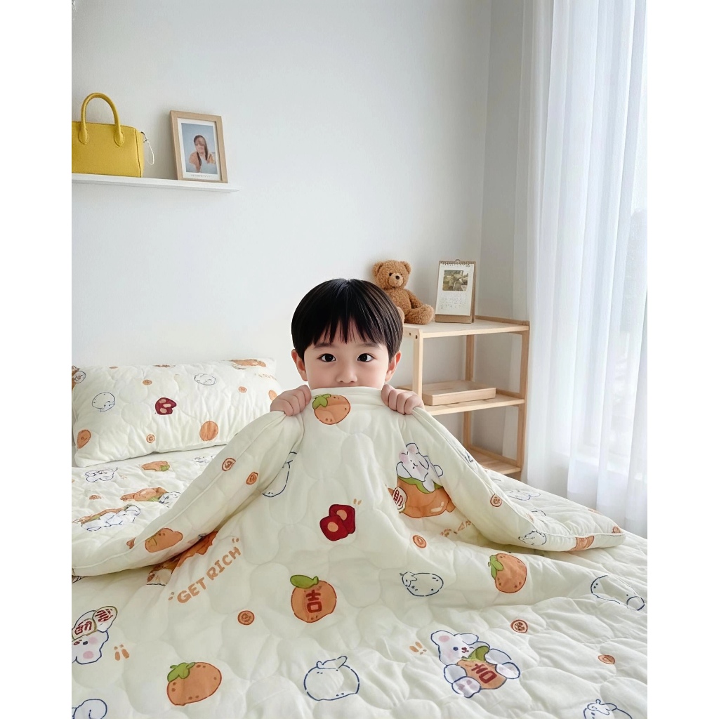 MỀN COTTON TRẺ EM ĐI HỌC sợi tự nhiên, thoáng mát, thấm hút tốt, an toàn cho da - Ngọc Hạnh Bedding