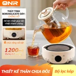 Ấm Đun Nước Điện Đa Năng 1.2L, Ấm Đun Pha Trà Thủy Tinh Giữ Nhiệt 8 Giờ, 5 Chức Năng, Quà Năm Mới — ảnh 1
