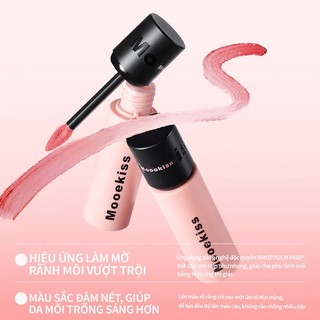 [Y359] Son kem bùn MOOEKISS - Size 2g - Không gây khô mô. Giữ Ẩm, Sáng Tone Da