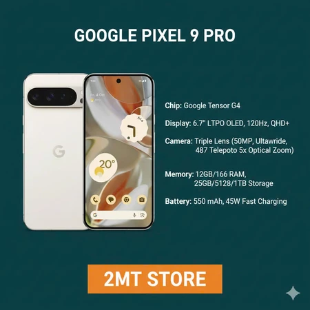 Google Pixel 9 Pro Like New Nguyên Zin Ram 16G Rom 128G/256G/512G Màn 120Hz
