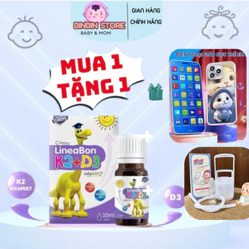 [Quà Tự Chọn]Lineabon K2+ D3 - Bổ Sung Vitamin D3 K2 Cho Bé - Hỗ Trợ Tăng Hấp Thu Canxi cho trẻ