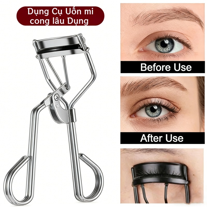Kẹp Bấm Mi Chuyên Dụng Có Đệm Silicon Bấm Mi Siêu Cong Dụng Cụ Uốn mi cong lâu Dụng - Siêu Dễ Dàng, Tiện Lợi