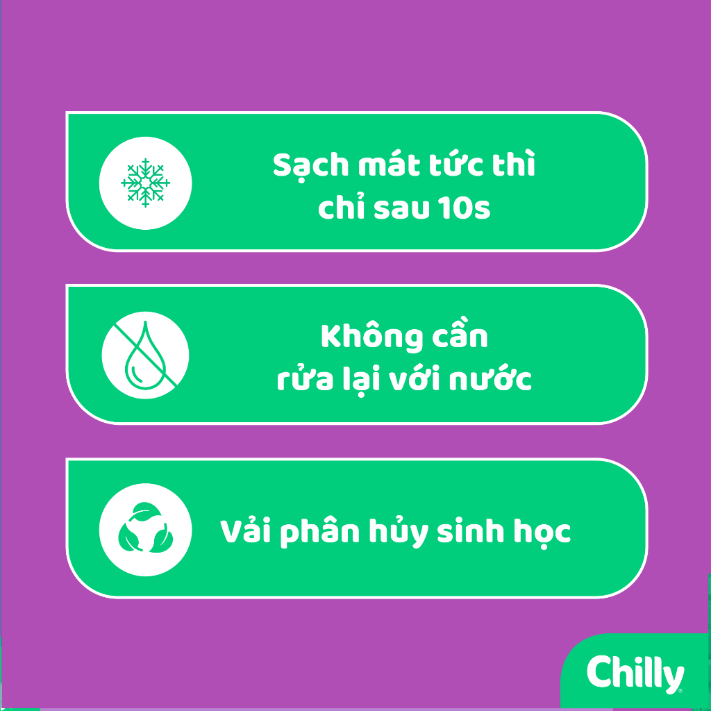(SẠCH MÁT MỌI NƠI) Khăn lau phụ khoa Chilly Fresco gói 12 tờ sạch thoáng mát mọi lúc, mọi nơi