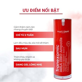 Bộ Đôi Serum & Kem Dưỡng Angel's Liquid Cải Thiện Thâm Nám Tranexamic Acid Mela Zero