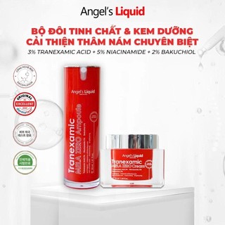 Bộ Đôi Serum & Kem Dưỡng Angel's Liquid Cải Thiện Thâm Nám Tranexamic Acid Mela Zero