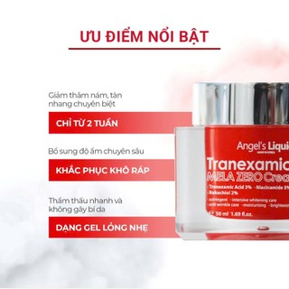 Bộ Đôi Serum & Kem Dưỡng Angel's Liquid Cải Thiện Thâm Nám Tranexamic Acid Mela Zero