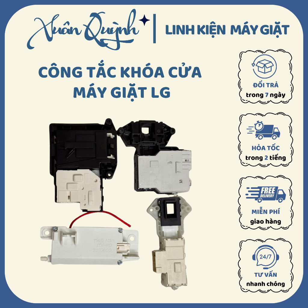Công tắc khóa cửa máy giặt LG chính hãng – linh kiện sửa chữa, dễ thay thế