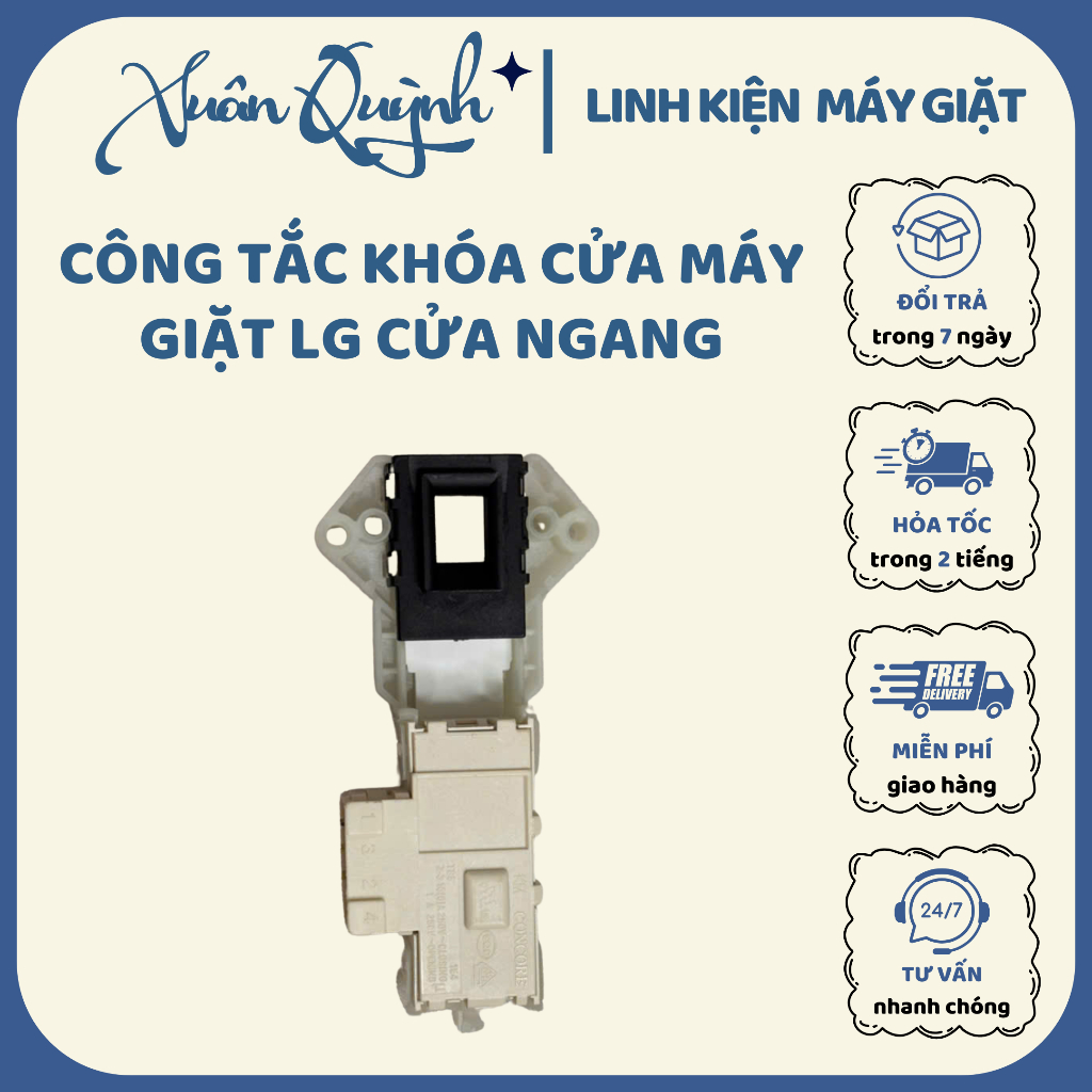 Công tắc khóa cửa máy giặt LG chính hãng – linh kiện sửa chữa, dễ thay thế