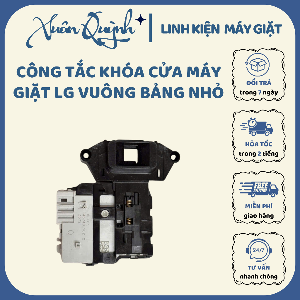 Công tắc khóa cửa máy giặt LG chính hãng – linh kiện sửa chữa, dễ thay thế