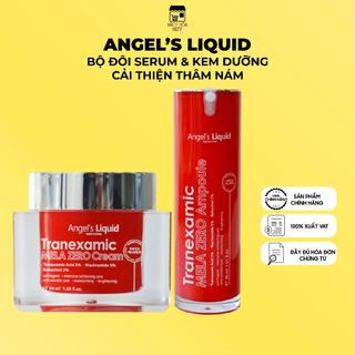 Bộ Đôi Serum & Kem Dưỡng Cải Thiện Thâm Nám Chuyên Biệt Angels Liquid Tranexamic Acid Mela Zero (ĐỎ)