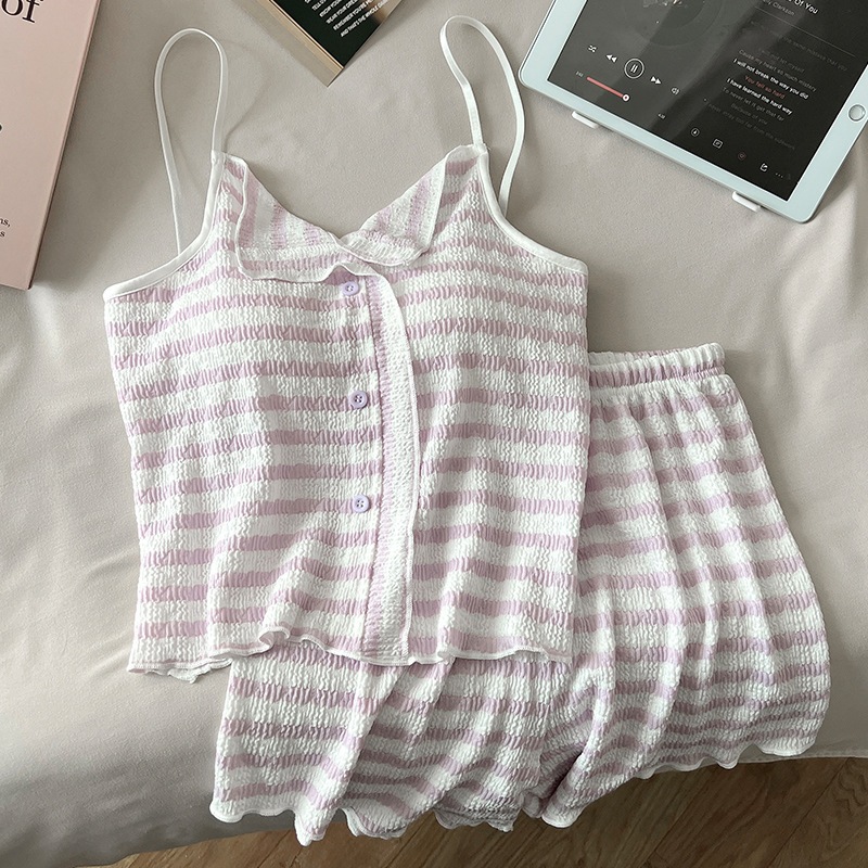 [Order] Bộ Đồ Ngủ Hè 2 Dây Có Đệm Ngực – Đồ Ngủ Nữ Mặc Nhà Thoáng Mát, Dễ Thương Phong Cách Hàn Quốc