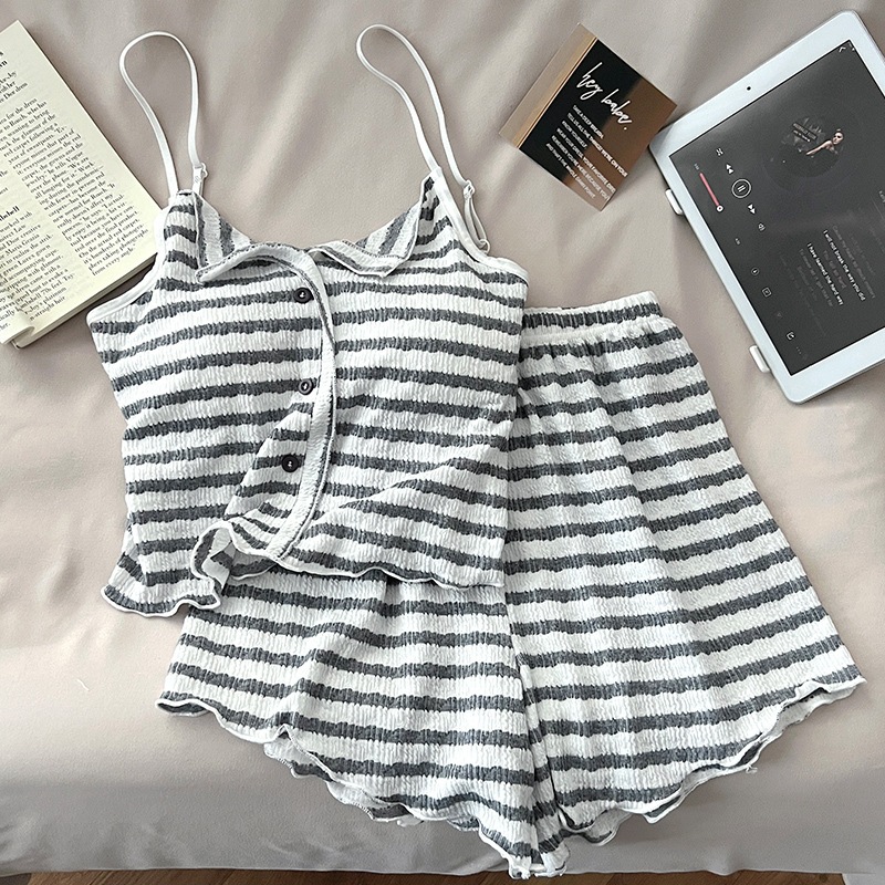 [Order] Bộ Đồ Ngủ Hè 2 Dây Có Đệm Ngực – Đồ Ngủ Nữ Mặc Nhà Thoáng Mát, Dễ Thương Phong Cách Hàn Quốc