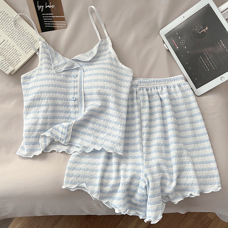 [Order] Bộ Đồ Ngủ Hè 2 Dây Có Đệm Ngực – Đồ Ngủ Nữ Mặc Nhà Thoáng Mát, Dễ Thương Phong Cách Hàn Quốc