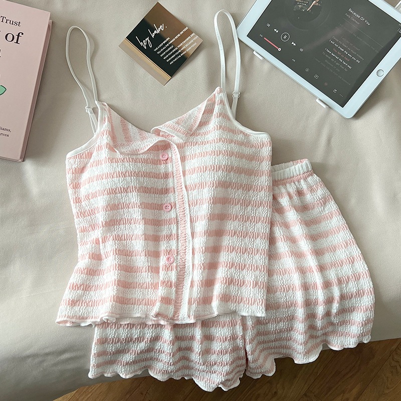 [Order] Bộ Đồ Ngủ Hè 2 Dây Có Đệm Ngực – Đồ Ngủ Nữ Mặc Nhà Thoáng Mát, Dễ Thương Phong Cách Hàn Quốc