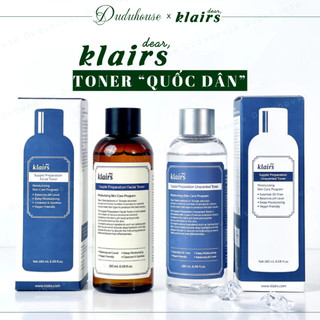 (Hàng Công TY) Nước Hoa Hồng Klairs Supple Preparation Unscented Toner Dưỡng Ẩm 180ml Duduhouse