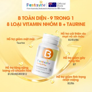 Pentavite Lemon Soda (30 viên) - Vitamin B Complex, tăng sức khỏe, miễn dịch, bổ sung dưỡng chất.