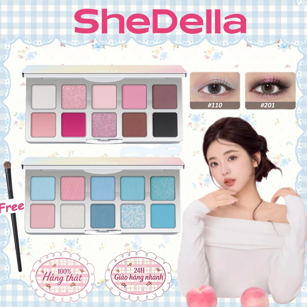 Shedella Bảng Phấn Mắt Dream Color 10 Ô Màu Xinh Xắn Màu Đẹp Nhũ Lì Bền ...