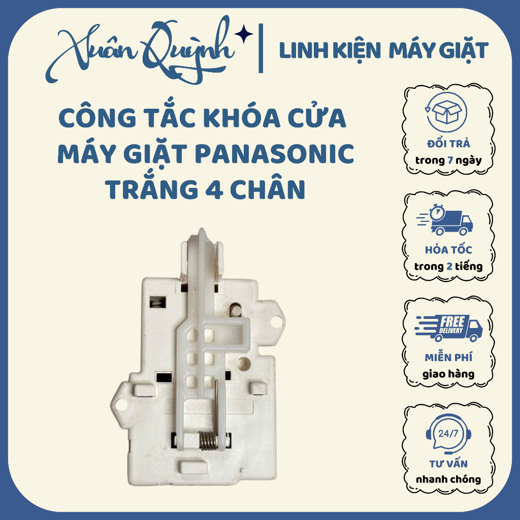 Công tắc khóa cửa máy giặt PANASONIC chính hãng – linh kiện sửa chữa, dễ thay thế