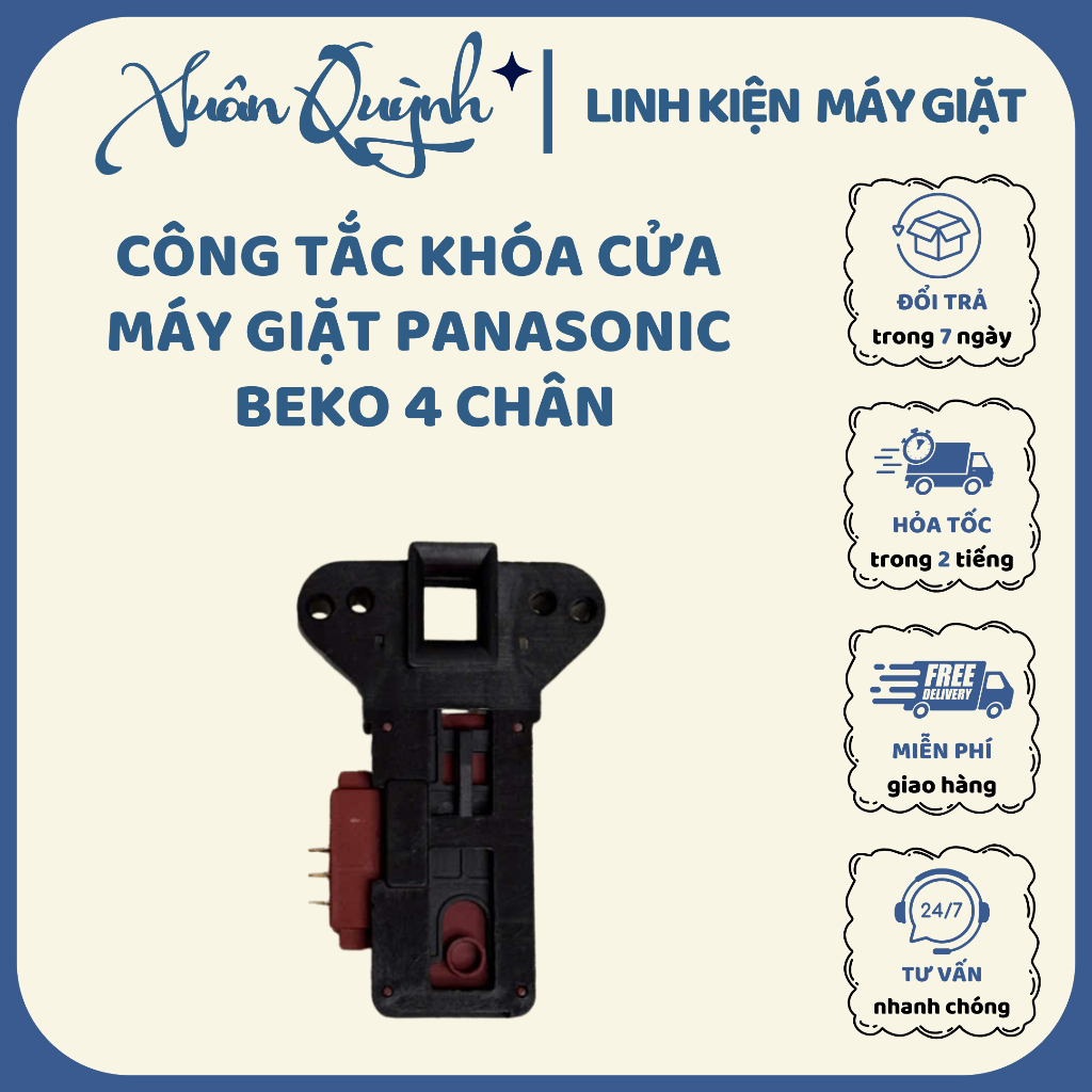 Công tắc khóa cửa máy giặt PANASONIC chính hãng – linh kiện sửa chữa, dễ thay thế