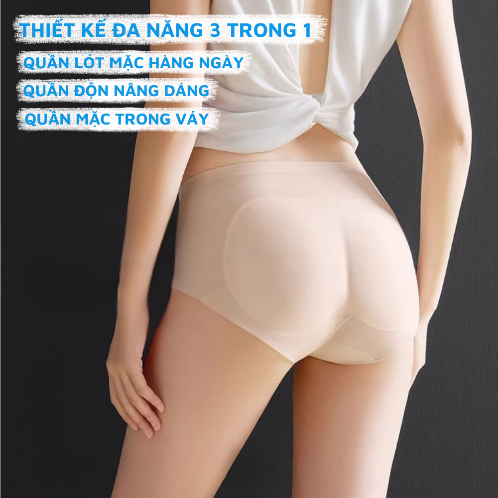 [BST MỚI 2026] Quần lót độn mông nữ nâng tôn vòng 3 body quyến rũ, Quần nâng mông đệm mỏng chất su đúc thông hơi N2055