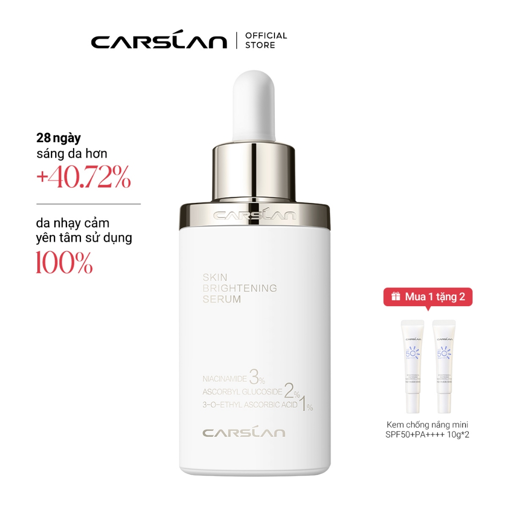 Tinh chất làm sáng da, hỗ trợ giảm thâm nám và tàn nhang Carslan SKin Brightening Serum cho da nhạy cảm 30ml