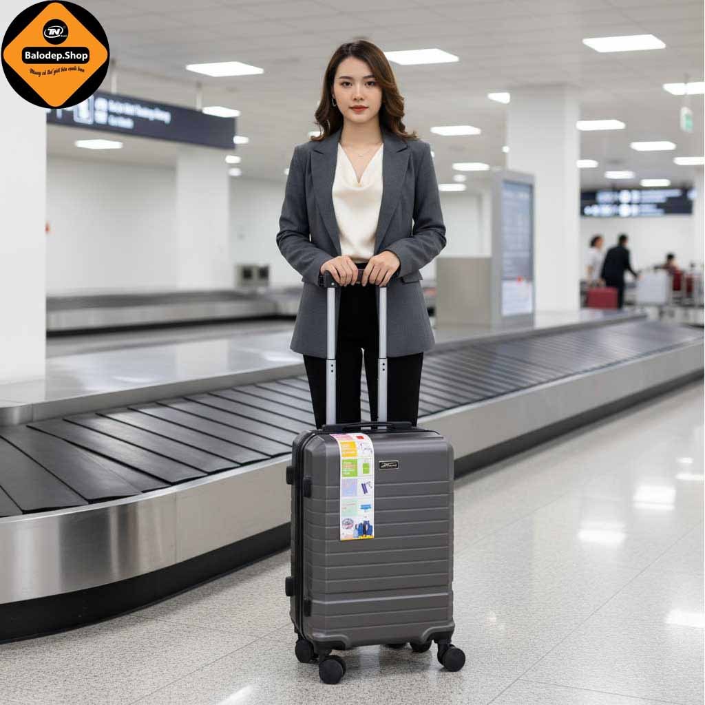 Vali Kéo Du Lịch Cao Cấp Xbags Dark Titan Pro Khóa TSA Mỹ Cổng Sạc USB Size 20 Xách Tay Máy Bay Cực Sang Trọng–Xb 6104!