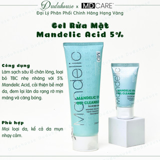 (Hàng Công TY) Sữa rửa mặt MD Care Mandelic Acid 5% Gel Cleanser Dạng Gel Sạch Sâu 200ml Duduhouse