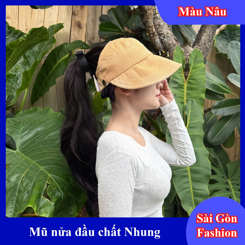 Mũ nữa đầu chống nắng UV Thời Trang Cao Cấp Hottrend