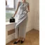 Set/Jumpsuit Nữ Xám Sát Nách Dáng Dài Thanh Lịch – Set Công Sở Cao Cấp Phong Cách Hàn Quốc