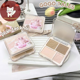 [GOGO TALES] Bảng Phấn Tạo Khối Gogo Tales Kèm Bắt Sáng 4 Ô, 10.5g (GT841)