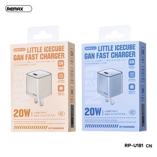 Cốc sạc nhanh REMAX RP-U181 chân US, TypeC PD 20W, công nghệ GaN - Nhất Tín Computer
