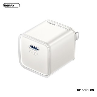 Cốc sạc nhanh REMAX RP-U181 chân US, TypeC PD 20W, công nghệ GaN - Nhất Tín Computer