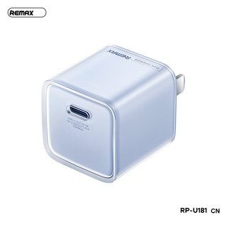 Cốc sạc nhanh REMAX RP-U181 chân US, TypeC PD 20W, công nghệ GaN - Nhất Tín Computer
