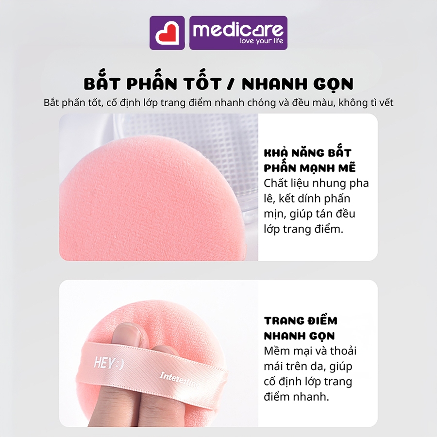Bông phấn trang điểm MALIAN Hey