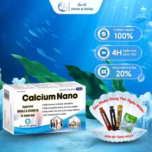Viên Uống Calcium Nano Bổ Sung Canxi, D3, Omega 3 Giúp Tăng Chiều Cao, Chống Còi Xương (Hộp 30 viên nang)
