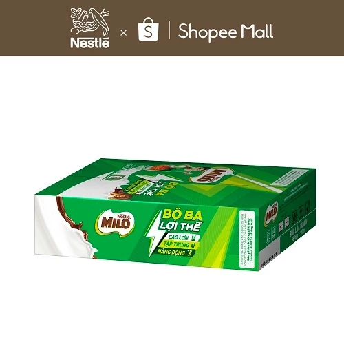 Sữa lúa mạch Nestlé® MILO® thùng 12 x 110ml (12x4x110ml)