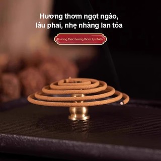 Đĩa Gỗ Đàn Hương Tự Nhiên Hộp 120 Vòng Hương Trầm Hương Nhang Vòng Khử Mùi Ngải Cứu