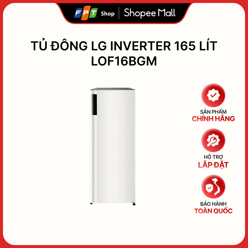 [Hàng chính hãng] Tủ đông LG Inverter 165 lít LOF16BGM
