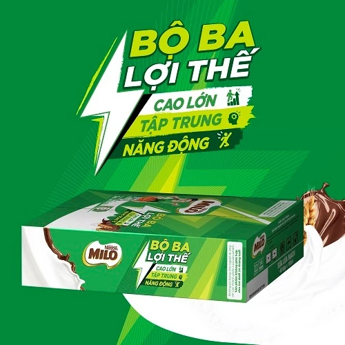 Sữa lúa mạch Nestlé® MILO® thùng 12 x 110ml (12x4x110ml)