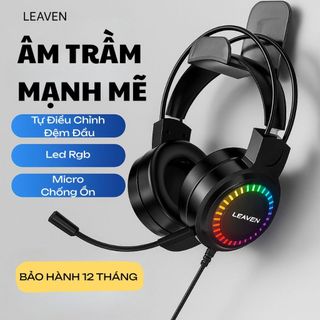Tai nghe chụp tai máy tính GAMING CoreX G75 có đèn LED đổi màu, có mic đàm thoại, headphone chơi game trên laptop, PC..