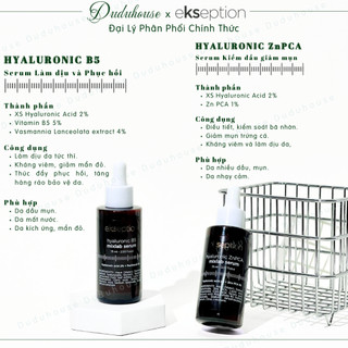 Tinh Chất Kẽm Ekseption Hyaluronic ZnPCA Mixlab Serum Giảm Mụn, Kiềm Dầu, Dưỡng Ẩm 75ml Duduhouse