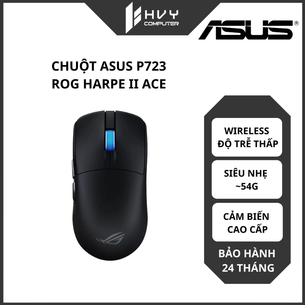 Chuột Gaming ASUS P723 ROG HARPE II ACE. Cảm biến 42K DPI, Trọng lượng ...
