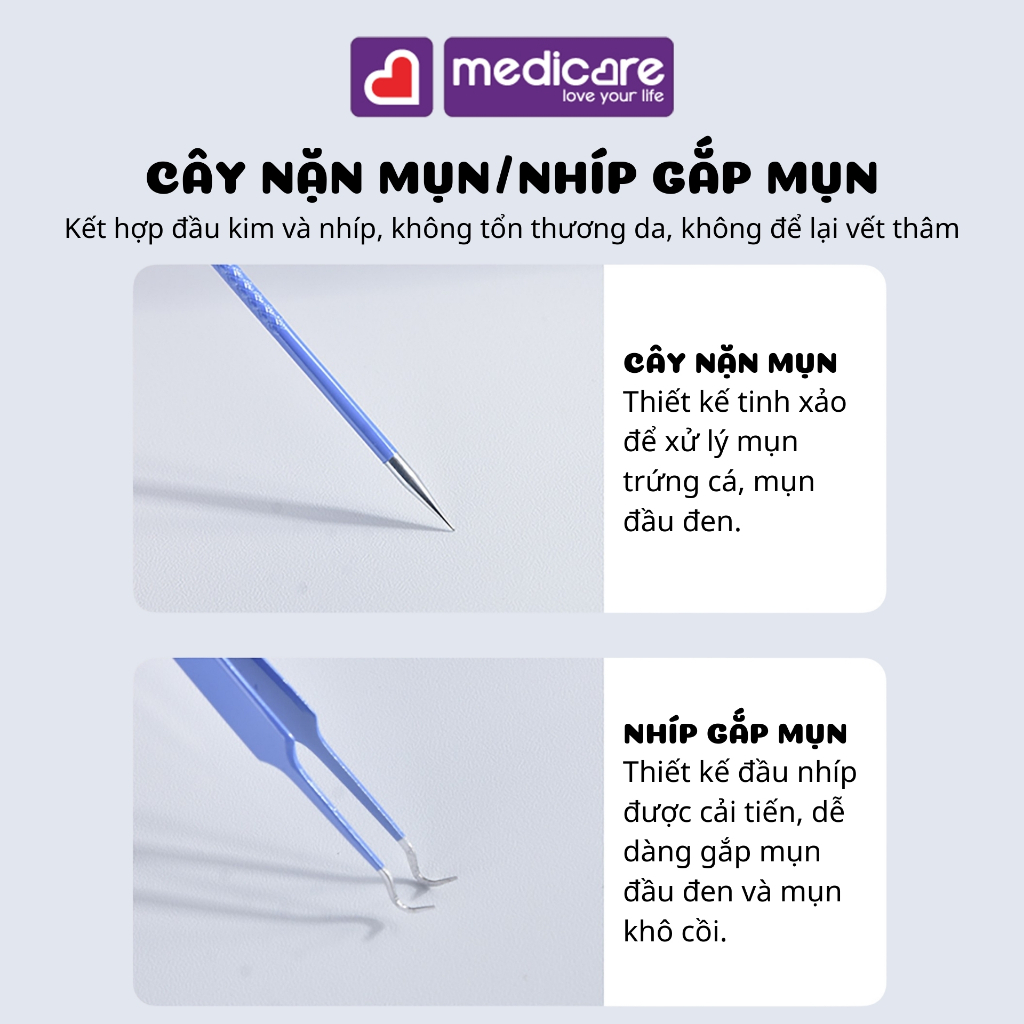 Cây nặn mụn MALIAN Hey 3cai+1 ong H-9003
