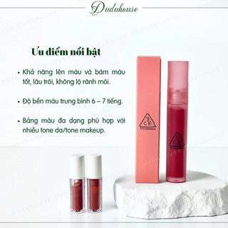 Son Kem Lì 3CE Blur Water Tint Mềm Mịn Lâu Trôi Sepia, Laydown, Bake beige 4.6g Duduhouse