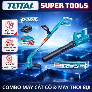 TOTAL Bộ combo máy cắt cỏ & thổi TOSLI23024