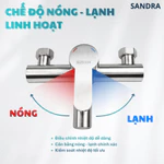 Củ Sen Nóng Lạnh Inox 304 Màu Inox Cao Cấp | CR-116S | Phối Vòi Sen Nhà Tắm Và Cài Treo Cùng Màu — ảnh 2