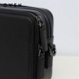 Owen - Túi da Freesize TUI256263 màu Đen chất liệu Da bò